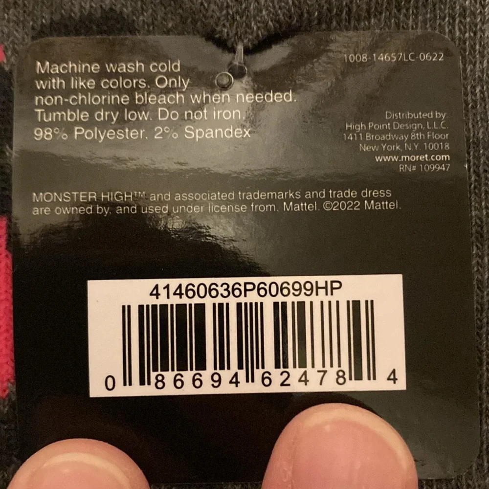 Monster High Icons No-Show Socks 5 Pair - Picture 5 of 5